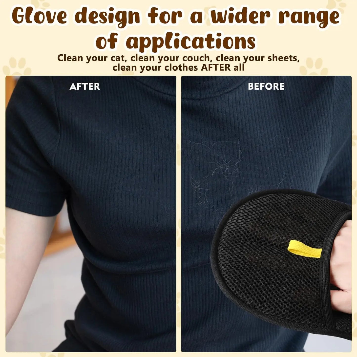 Pet Hair Remover Glove Double
