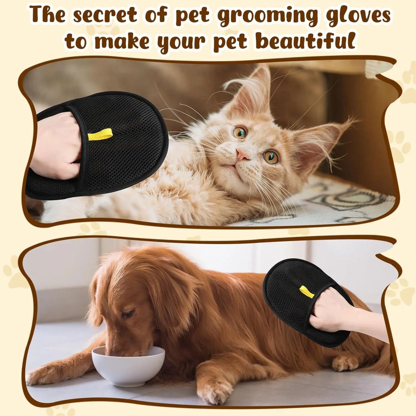Pet Hair Remover Glove Double